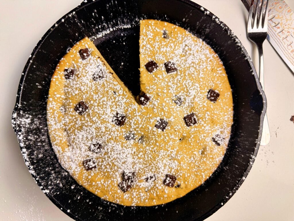 sliced top down banana bread