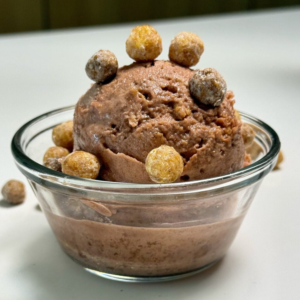 close up of scooped ninja creami