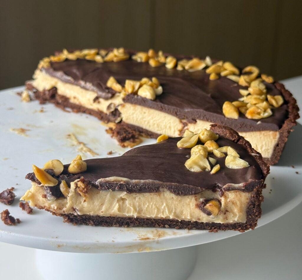 close up sliced tart