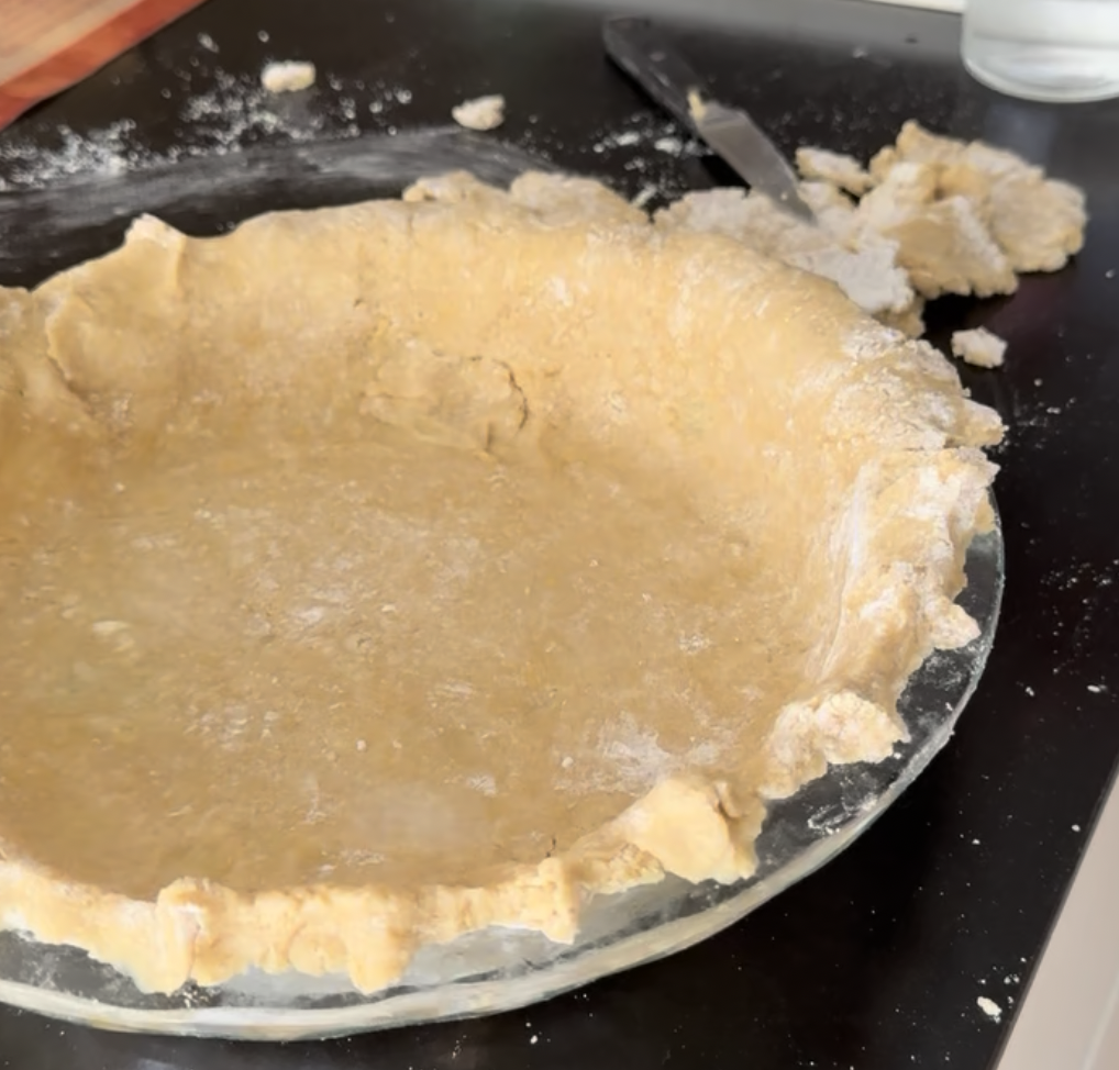 crimping the high protein pie crust