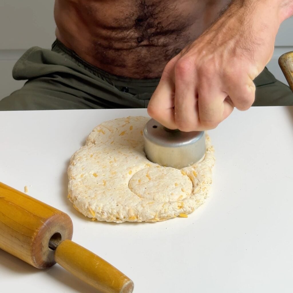 cutting cheddar bay healthy biscuits