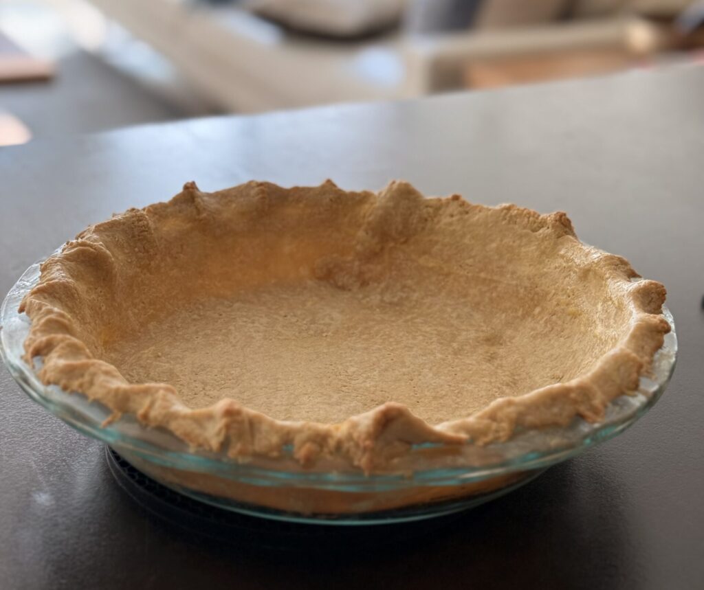 finished high protein pie crust