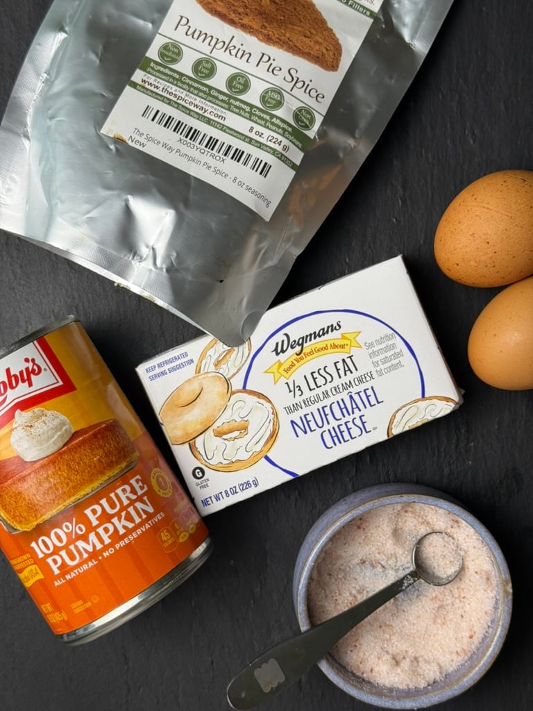 ingredients for cheesecake pumpkin spice