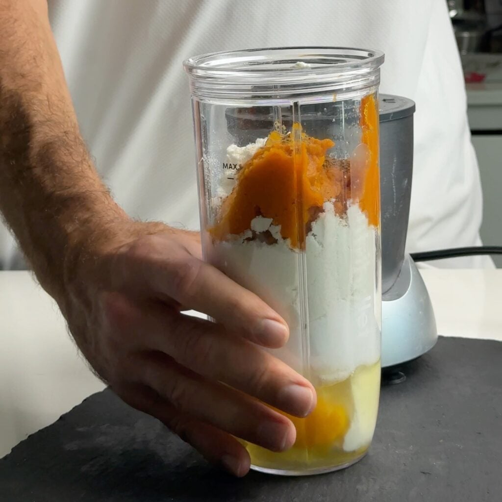 ingredients in blender