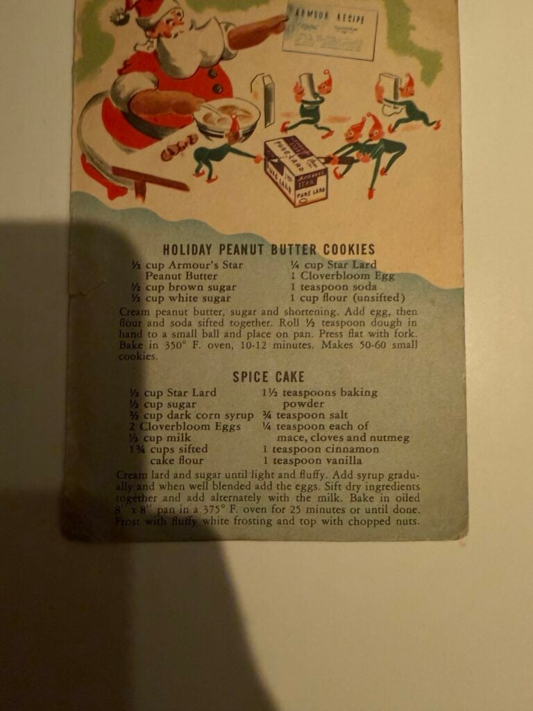 Original Recipe Card
