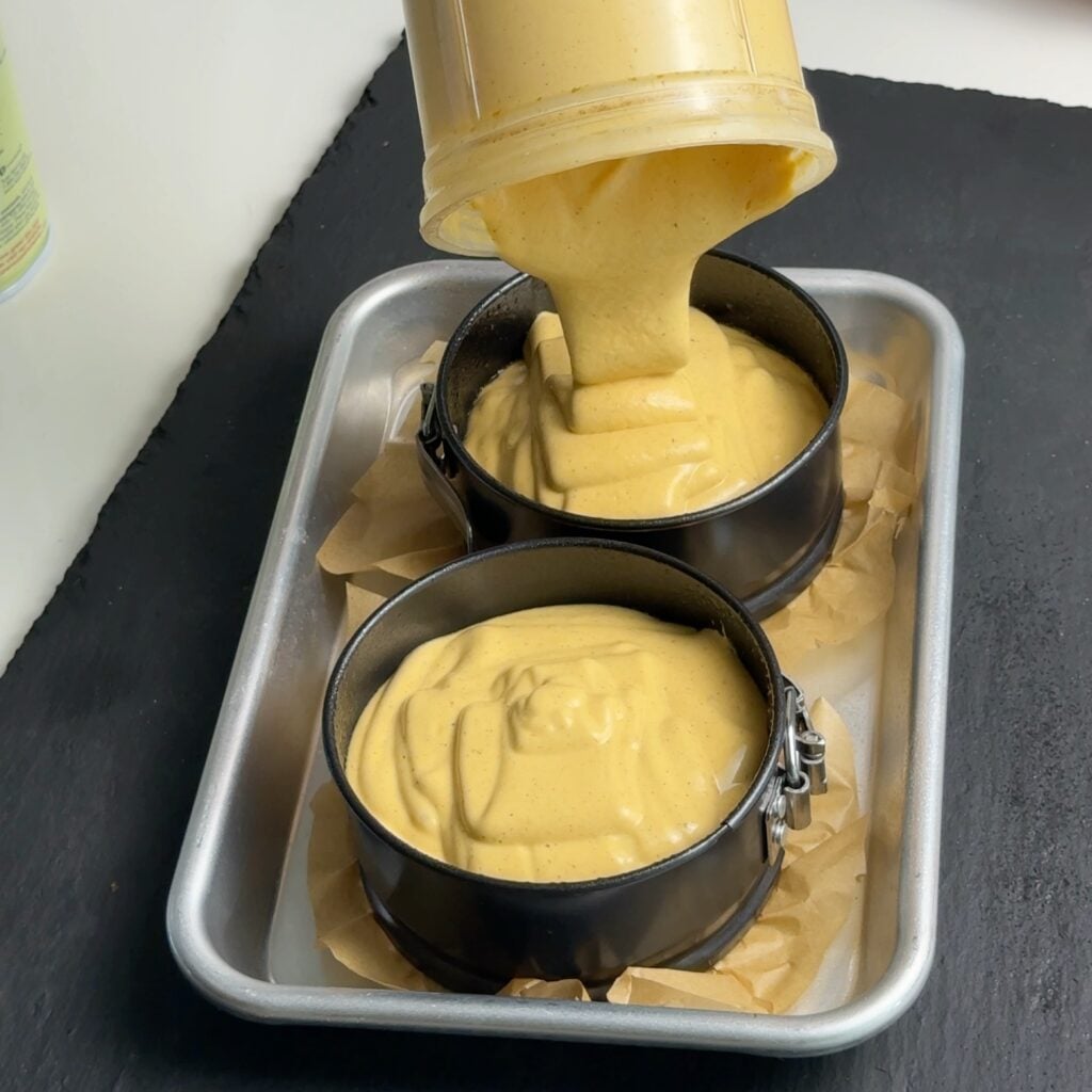 pouring batter
