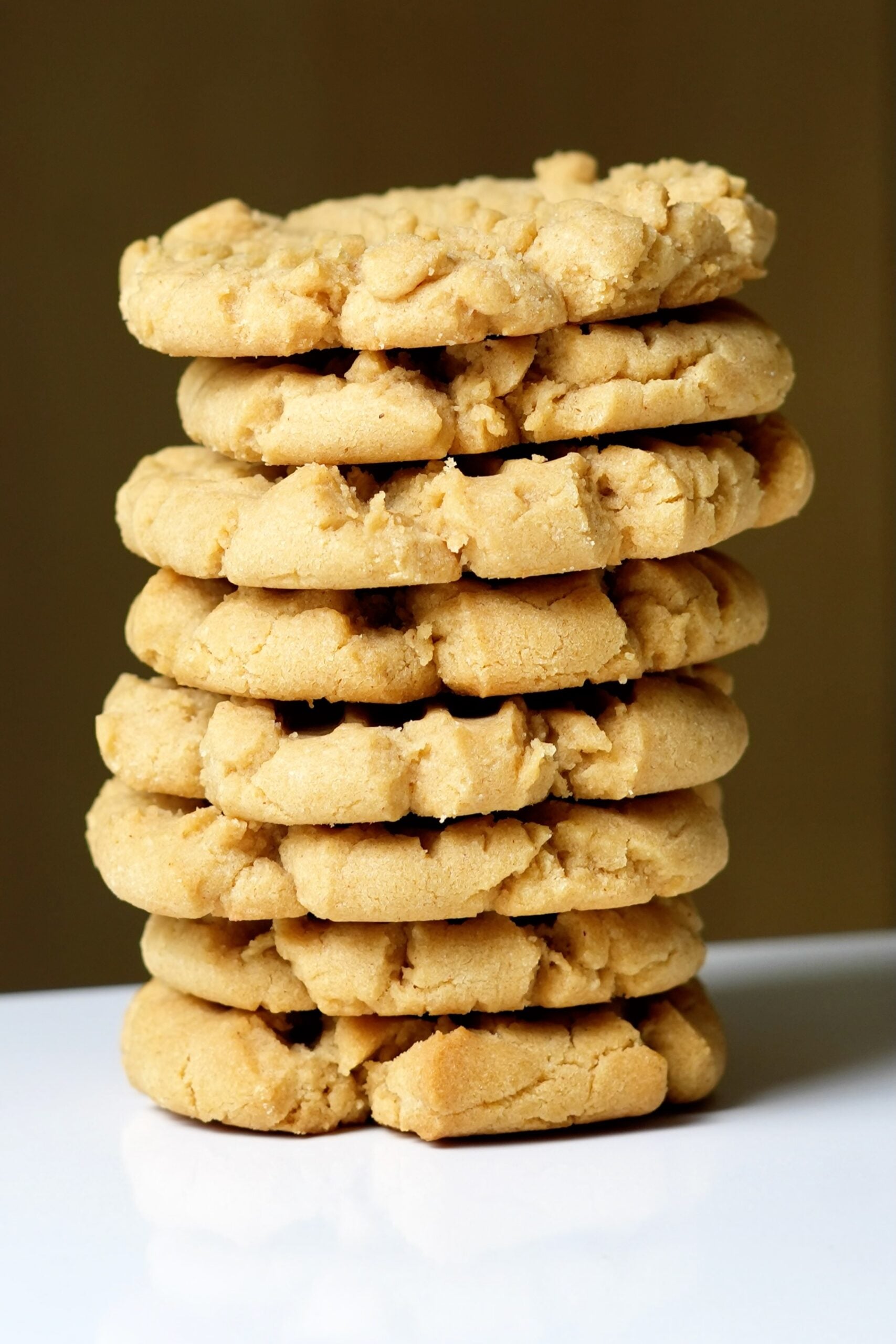 stack of old fashioned peanut butter cookie