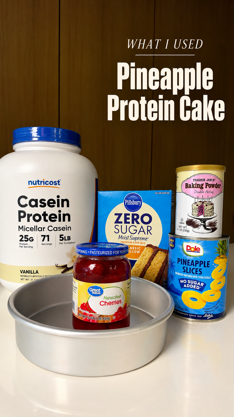 High-protein baking ingredients for a BakedLean recipe