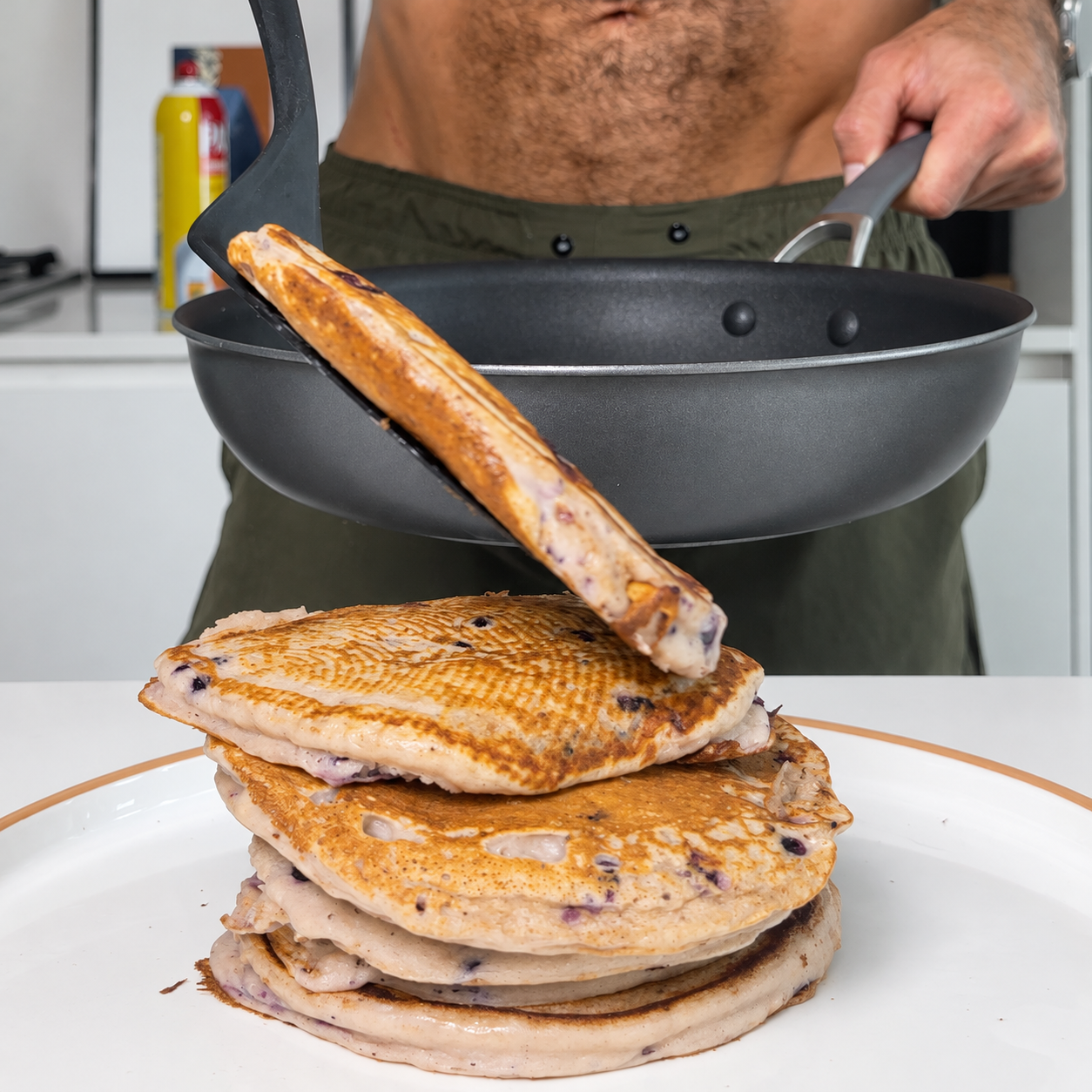 High-Protein Blueberry Pancakes