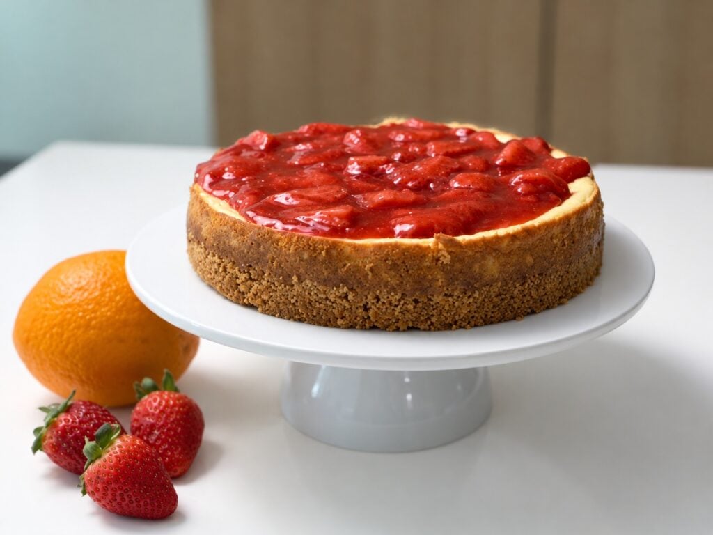 High-Protein Strawberry Citrus Cheesecake