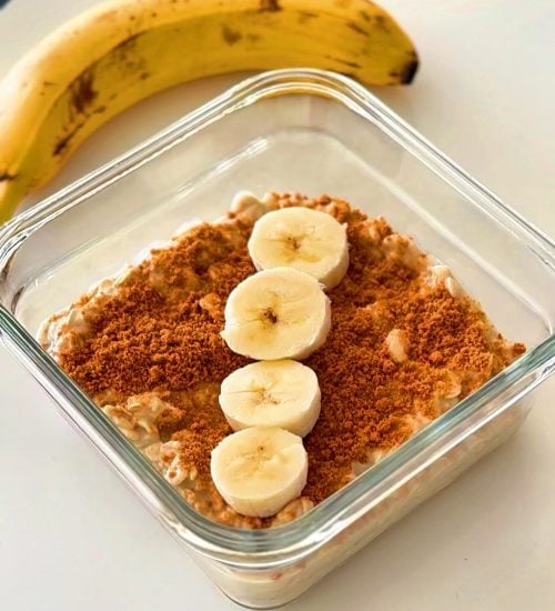 Banana Cream Pie Overnight Oats Finished