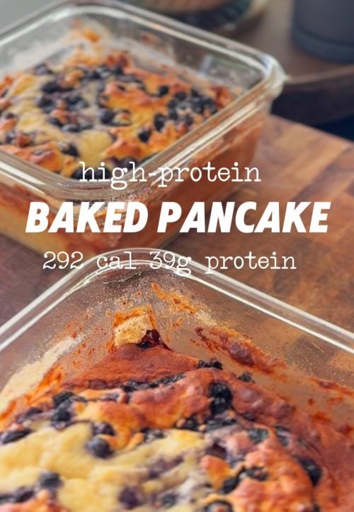 Blueberry High Protein Baked Pancake Title Shot