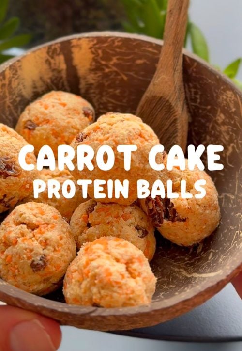 Carrot cake Protein Balls Title