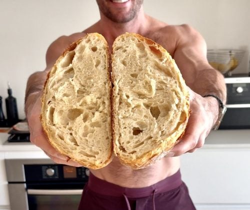 Cut in Half High Protein Sourdough