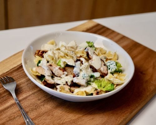 finished broccoli and chicken pasta