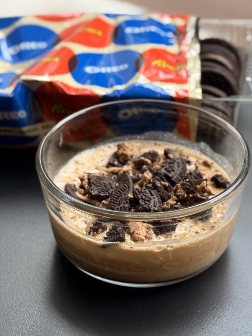 Reese's and Oreo Overnight Oats Finished