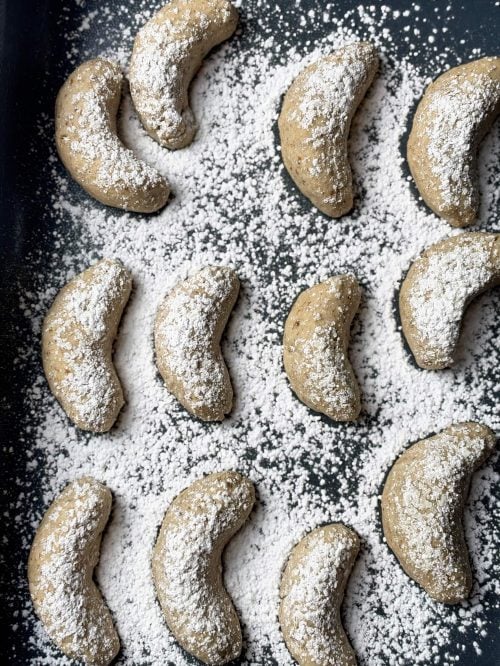 Pecan crescent cookies