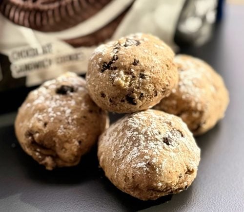 Oreo Donut Holes Finished close up