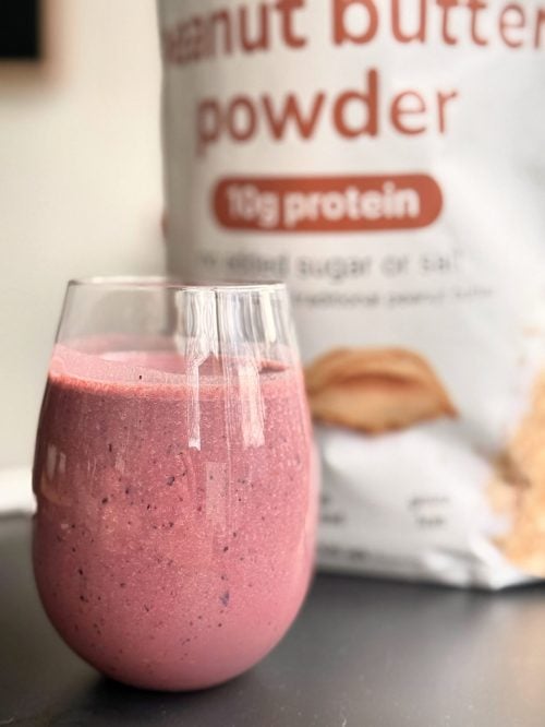 Peanut Butter Jelly Protein Latte