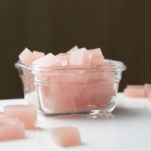 pink gelatin grapefruit weight loss hack wide shot