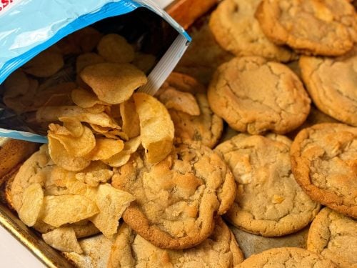potato chip cookies with chips