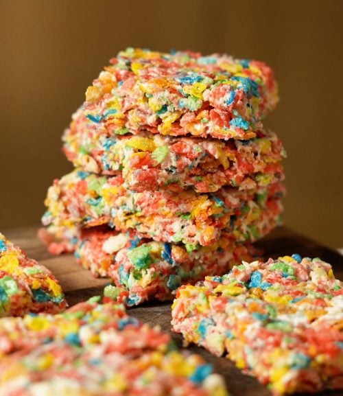 Protein Fruity Pebbles Rice Crispy Treats