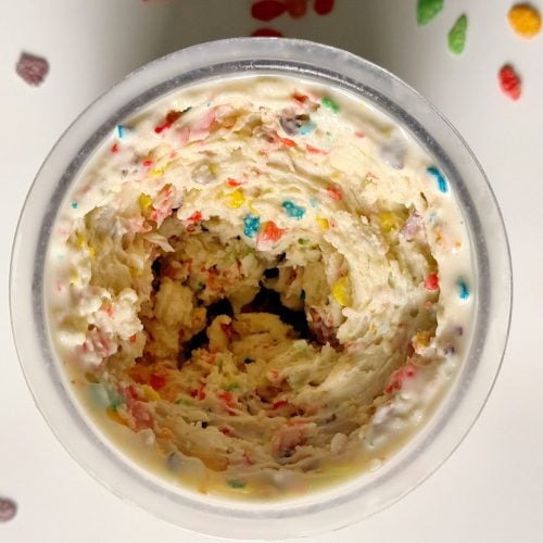 square shot top down of the ice cream