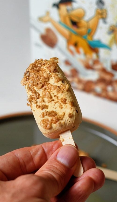super close up of the ice cream bar