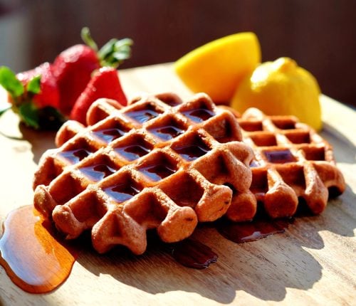 The Ultimate Protein Waffle Stack