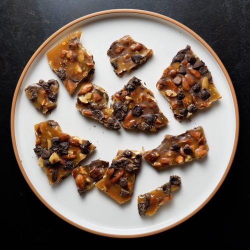 vintage almond chocolate chip brittle