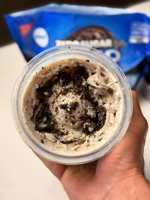 zero sugar oreo ninja creami close up